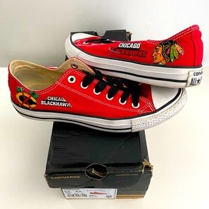 Custom Chicago BlackHawks Converse